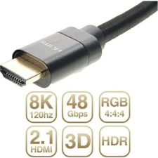 Noname Kábel HDMI - HDMI 2.1 48Gbps 3m 8K Fekete (KAT05123) kábel és adapter