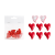 Noname Kreatív dekoráció szív öntapadós 8 db/csomag piros( polirezin)