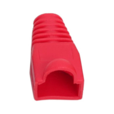 Noname Törésgátló RJ45 csatlakozóhoz 100db Piros kábel és adapter