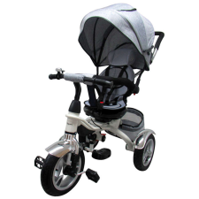 Noname Tricikli felfújható kerékkel, szülőkaros tricikli, szürke tricikli
