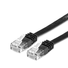 Noname VALUE - UTP CAT6 lapos kivitel, Fekete 1 m kábel és adapter