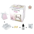 Nonbrand BabyBox - Fülbevaló - margaréta - crstal ab &amp; rózsaszín kővel - arany szín