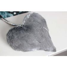 Nonbrand Ezüst karácsonyfadísz szív 14cm karácsonyfadísz
