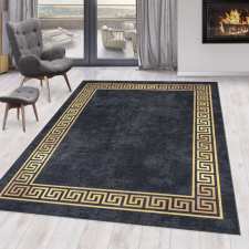 Nonbrand FIESTA Görögminta Szőnyeg - Fekete-Arany - 160x230 cm lakástextília
