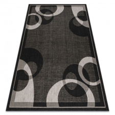 Nonbrand Fonott sizal floorlux szőnyeg 20078 FEKETE / ezüst 80x150 cm lakástextília