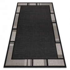Nonbrand Fonott sizal floorlux szőnyeg 20195 FEKETE / ezüst 200x290 cm lakástextília
