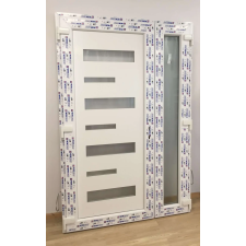 Nonbrand Kétszárnyas Milano Műanyag Bejárati Ajtó 138x208 nyílászáró