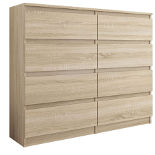 Nonbrand Komód 8 fiókos 120 cm R120-S8 sonoma bútor