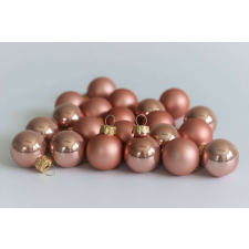 Nonbrand Korall üveg karácsonyi gömbök 5cm 12db karácsonyfadísz