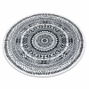 Nonbrand Mandala Kerek Szőnyeg - Fehér-Fekete - 200 cm