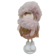 Nonbrand Mara orosz babafa dísz, rózsaszín, 14 cm, 14 cm karácsonyfadísz