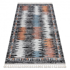 Nonbrand Modern szőnyeg BELLE BR23A fekete / bézs Rojt 200x290 cm lakástextília