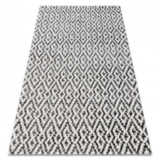 Nonbrand Modern szőnyeg MUNDO E0621 geometriai szabadtéri bézs / fekete 120x170 cm lakástextília