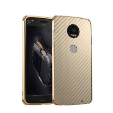 Nonbrand Motorola Moto G6 Plus (2018) Védőtok - Arany Alumínium - Karbon tok és táska