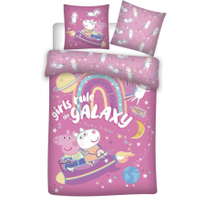 Nonbrand Peppa malac ágyneműhuzat 140x200cm 63x63cm microfibre (galaxy) lakástextília