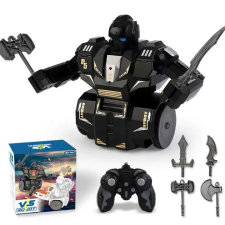 Nonbrand RC harci robot, fegyverekkel, távirányítós, fekete szín távirányítós modell