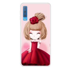 Nonbrand Samsung Galaxy A7 (2018) Szilikon Tok - Lányos Minta tok és táska