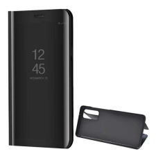 Nonbrand Samsung Galaxy S20 FE Áttetsző Tükör Flip Tok - Fekete tok és táska