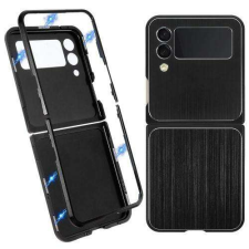 Nonbrand SAMSUNG Galaxy Z Flip3 5G (SM-F711), Alumínium mobiltok, Fekete tok és táska