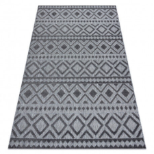Nonbrand SOLE Boho Gyémánt Szőnyeg - Szürke - 80x250 cm lakástextília