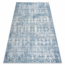 Nonbrand SOLE D3732 Aztec - Lapos Szőtt Szőnyeg - Kék/Bézs - 180x270 cm lakástextília