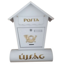 Nonbrand Utcai postaláda újságtartóval – fehér postaláda