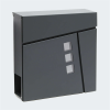Nonbrand V24 Design Postaláda - Antracit - Újságtartóval