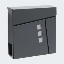 Nonbrand V24 Design Postaláda - Antracit - Újságtartóval postaláda
