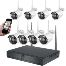Nonbrand Wifis FULL HD 8 Kamerás biztonsági rendszer vezeték nélküli megfigyelő kamera