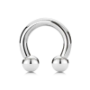 NoNo Patkó piercing golyó végekkel (ezüst színű 8mm-3mm)