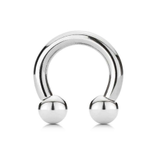 NoNo Patkó piercing golyó végekkel (ezüst színű 8mm-3mm) testékszer