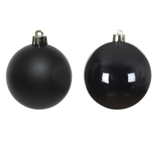 Norand KARÁCSONYFADÍSZ GÖMB SZETT 16DB-OS, ÜVEG, FEKETE karácsonyfadísz