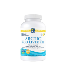 Nordic Naturals Sarkvidéki Tőkehalmáj Olaj 750 mg - Arctic Cod Liver Oil (180 Lágykapszula, Citrom) vitamin és táplálékkiegészítő