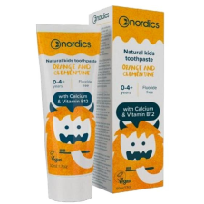 NORDICS természetes gyermek fogkrém, narancs és mandarin (0-4 év), 50 ml fogkrém