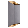 NORDLUX Nico Square  szürke vízvédett kültéri fali lámpa (NOR-2218221050) GU10 2 izzós IP54