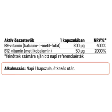 Nordvital B9(folát)-vitamin 800 mcg 60 db kapszula vitamin és táplálékkiegészítő