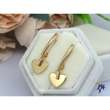  Nóri antiallergén szivecskés csüngős fülbevaló-18k fülbevaló