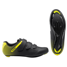 Northwave Cipő NORTHWAVE ROAD CORE 2 3S 43 fekete/sárga fluo kerékpáros kerékpáros cipő