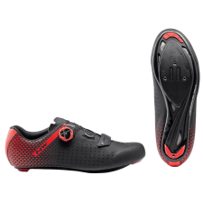 Northwave Cipő NW ROAD CORE PLUS 2 45,5 fekete/piros 80211012-15-455 kerékpáros cipő