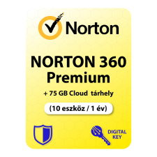  Norton 360 Premium + 75 GB Cloud tárhely (10 eszköz / 1 év) (Előfizetés) (Elektronikus licenc) karbantartó program