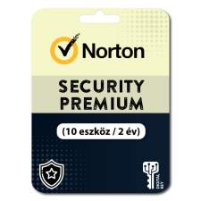 Norton Security Premium (EU) (10 eszköz / 2 év) (Elektronikus licenc) karbantartó program