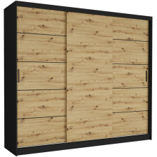  NORVIO IV. Gardróbszekrény 250x218x60 - fekete, artisan bútor