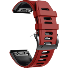 NotoCity Óraszíj 26mm Garmin Fenix 6X, piros-fekete - A készlet erejéig! okosóra kellék