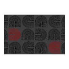 Notrax Déco Design™ Imperial Arches beltéri takarítószőnyeg, fekete/piros, 150 x 90 cm% lakástextília