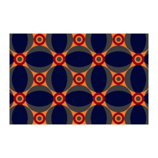 Notrax Déco Design™ Imperial Retro Retro beltéri takarítószőnyeg, kék/narancs, 120 x 180 cm% lakástextília