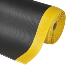 Notrax Gripper Sof-Tred™ ipari fáradásgátló habszőnyeg, fekete/sárga, 91 x 1 830 cm% lakástextília