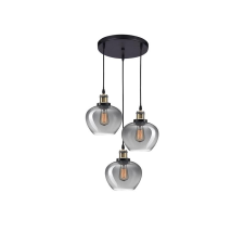 Nova Luce CEDRO fekete függesztett lámpa (NL-8436404) E27 3 izzós IP20 világítás