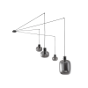 Nova Luce Cinzia füstszínű-fekete függesztett lámpa (NL-9236540) E27 4 izzós IP20