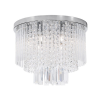 Nova Luce Nunzia  króm-átlátszó kristály mennyezeti lámpa (NL-9180892) G9 6 izzós IP20
