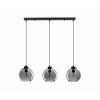 Nova Luce Palmer fekete-füstszínű függesztett lámpa (NL-9241150) E27 3 izzós IP20